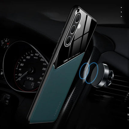 For Samsung Galaxy A36 5G Case Leather Coated PC+TPU Phone Back Cover