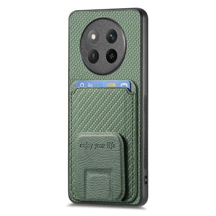 For Honor X60 Pro 5G Case Card Holder Carbon Fiber Texture Leather Coated TPU Phone Cover