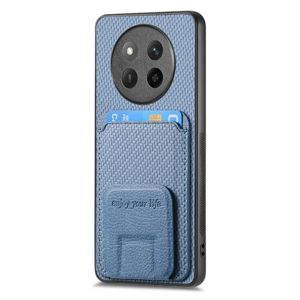For Honor X60 Pro 5G Case Card Holder Carbon Fiber Texture Leather Coated TPU Phone Cover