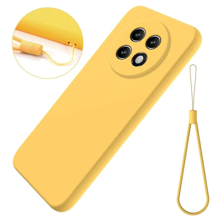 For Realme P1 Speed 5G Case Liquid Silicone Phone Back Cover with Hand Strap