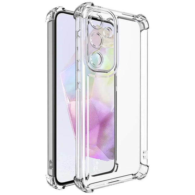IMAK UX-4 Series For Samsung Galaxy A55 5G Case Straight Frame Four Corner Shockproof Clear TPU Cover