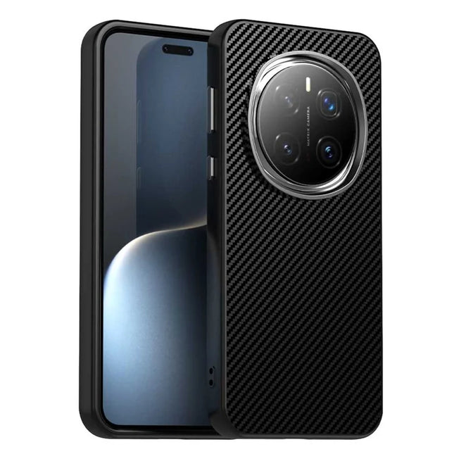 For Honor Magic7 Pro 5G Case Hybrid Phone Back Cover Carbon Fiber Texture - Black