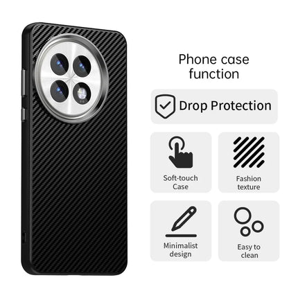 For OnePlus 13 Case Hybrid Phone Back Cover Carbon Fiber Texture