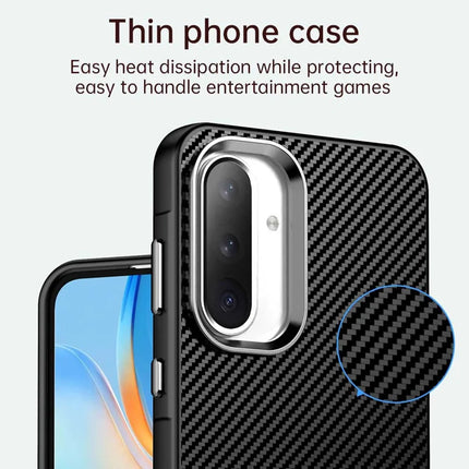 For Samsung Galaxy A36 5G Case Hybrid Phone Back Cover Carbon Fiber Texture