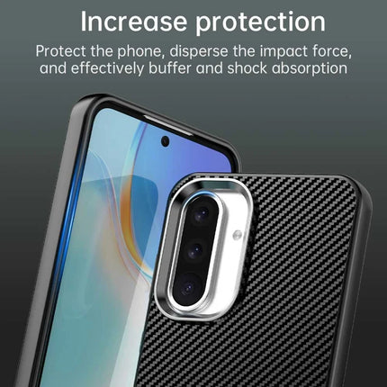 For Samsung Galaxy A36 5G Case Hybrid Phone Back Cover Carbon Fiber Texture