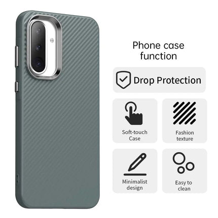 For Samsung Galaxy A36 5G Case Hybrid Phone Back Cover Carbon Fiber Texture