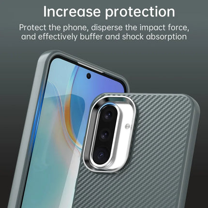 For Samsung Galaxy A36 5G Case Hybrid Phone Back Cover Carbon Fiber Texture