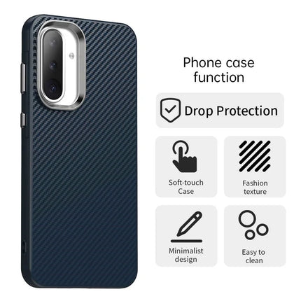 For Samsung Galaxy A36 5G Case Hybrid Phone Back Cover Carbon Fiber Texture