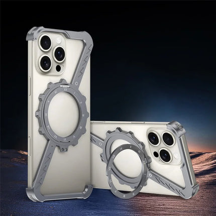 For iPhone 16 Pro Max Kickstand Case Compatible with MagSafe Z Shape Bumper Phone Cover