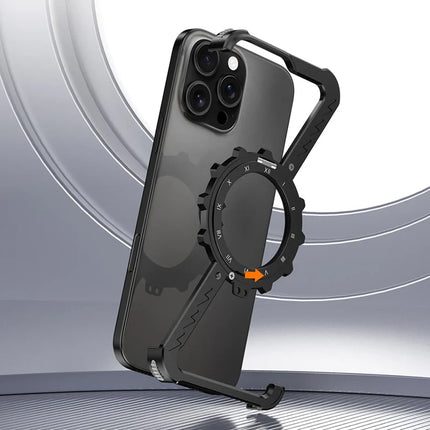 For iPhone 16 Pro Max Kickstand Case Compatible with MagSafe Z Shape Bumper Phone Cover