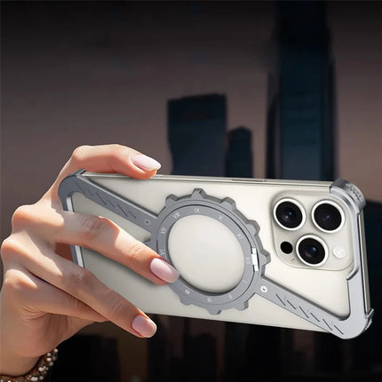 For iPhone 16 Pro Max Kickstand Case Compatible with MagSafe Z Shape Bumper Phone Cover