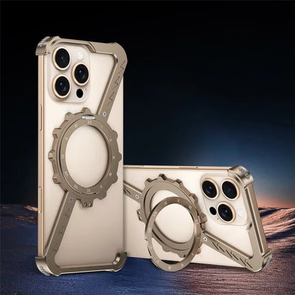 For iPhone 16 Pro Max Kickstand Case Compatible with MagSafe Z Shape Bumper Phone Cover