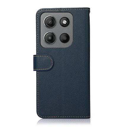 KHAZNEH For Motorola Moto G15 4G Case RFID Blocking Wallet PU Leather Phone Cover