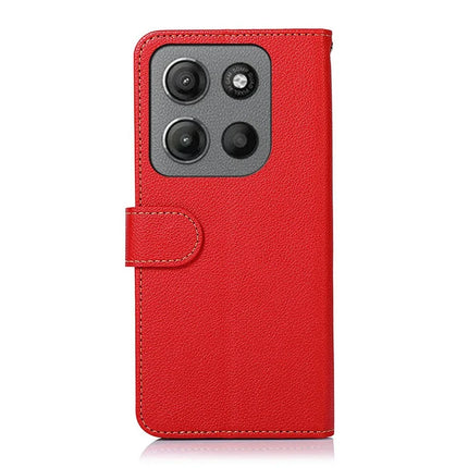 KHAZNEH For Motorola Moto G15 4G Case RFID Blocking Wallet PU Leather Phone Cover
