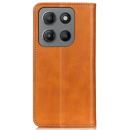 For Motorola Moto G15 4G Case Split Leather Flip Wallet Phone Cover