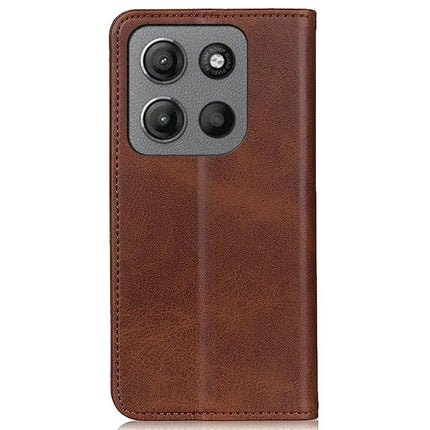 For Motorola Moto G15 4G Case Split Leather Flip Wallet Phone Cover