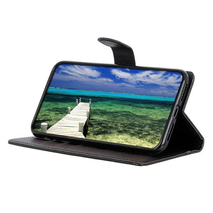 For Motorola Moto G15 4G Wallet Case PU Leather Phone Cover Litchi Texture