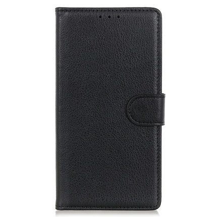 For Motorola Moto G15 4G Wallet Case PU Leather Phone Cover Litchi Texture