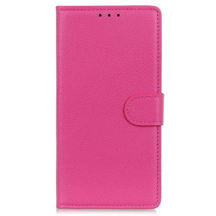For Motorola Moto G15 4G Wallet Case PU Leather Phone Cover Litchi Texture