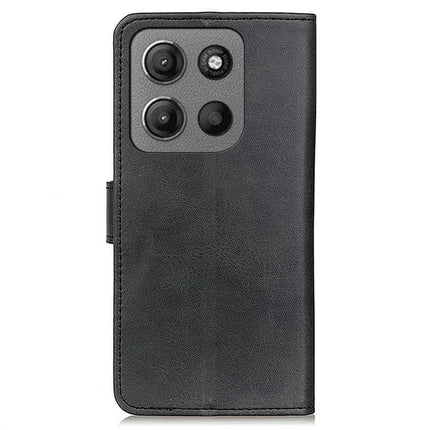 For Motorola Moto G15 4G Stand Wallet Case Cowhide Texture Leather Phone Cover