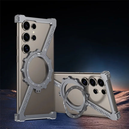 For Samsung Galaxy S23 Ultra Kickstand Case Compatible with MagSafe Z Shape Bumper Phone Cover