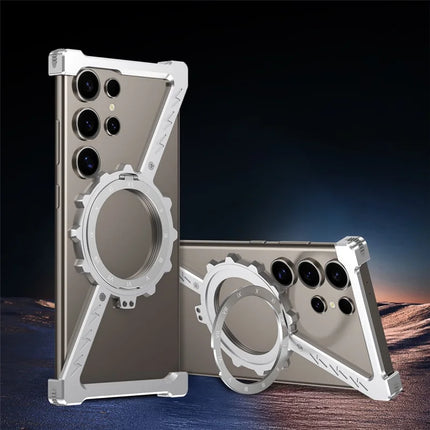 For Samsung Galaxy S23 Ultra Kickstand Case Compatible with MagSafe Z Shape Bumper Phone Cover