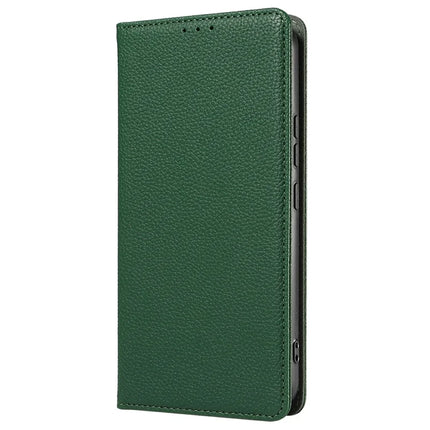 For Samsung Galaxy A36 5G Case Magnetic Litchi Texture Wallet Leather Phone Cover with Wrist Strap