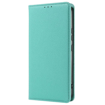 For Samsung Galaxy A36 5G Case Magnetic Litchi Texture Wallet Leather Phone Cover with Wrist Strap