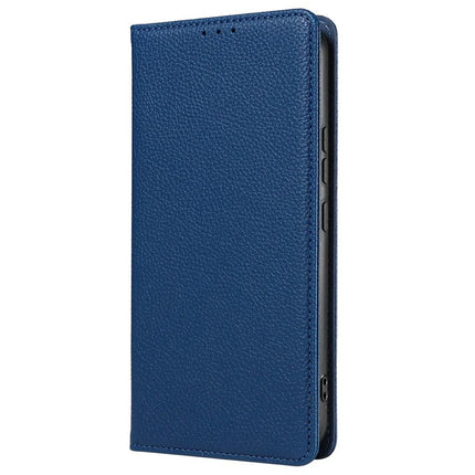 For Samsung Galaxy A36 5G Case Magnetic Litchi Texture Wallet Leather Phone Cover with Wrist Strap