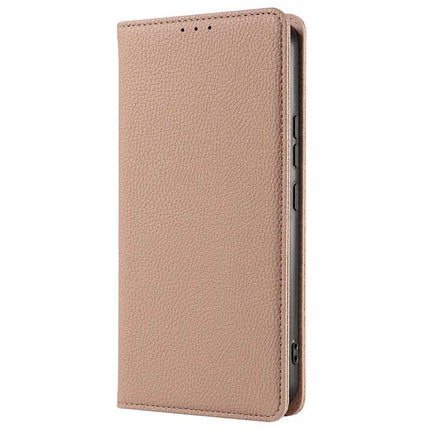 For Samsung Galaxy A36 5G Case Magnetic Litchi Texture Wallet Leather Phone Cover with Wrist Strap