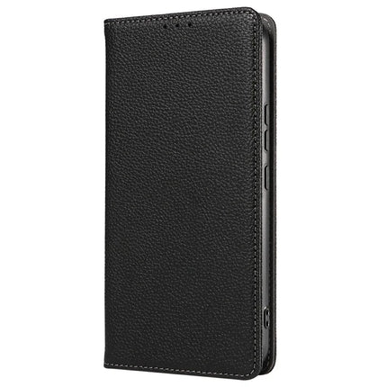 For Samsung Galaxy A56 5G Case Magnetic Litchi Texture Wallet Leather Phone Cover with Wrist Strap