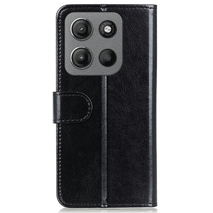 For Motorola Moto G15 4G  /  G05 4G Case Crazy Horse Texture PU Leather Phone Stand Cover