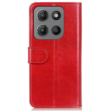 For Motorola Moto G15 4G  /  G05 4G Case Crazy Horse Texture PU Leather Phone Stand Cover
