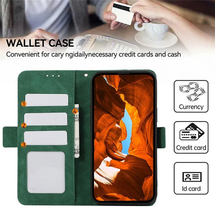 ABEEL For Motorola Moto G15 4G  /  G05 4G Case PU Leather Folio Stand View RFID Blocking Phone Cover
