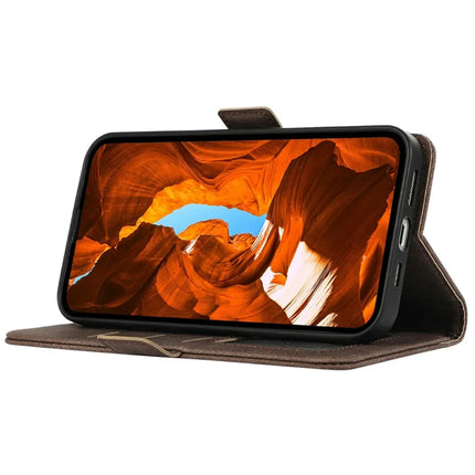 ABEEL For Motorola Moto G15 4G  /  G05 4G Case PU Leather Folio Stand View RFID Blocking Phone Cover
