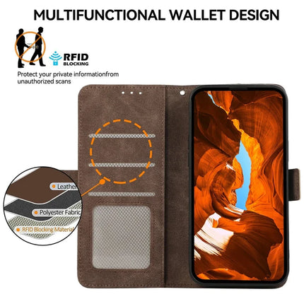 ABEEL For Motorola Moto G15 4G  /  G05 4G Case PU Leather Folio Stand View RFID Blocking Phone Cover