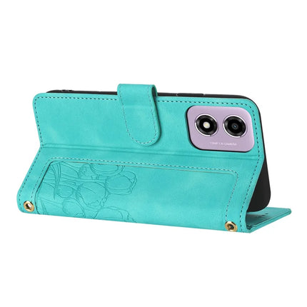For Motorola Moto E14 4G Tulip Leather Case Phone Cover with 5 Card Slots Wallet
