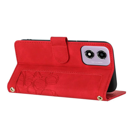 For Motorola Moto E14 4G Tulip Leather Case Phone Cover with 5 Card Slots Wallet