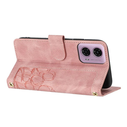 For Motorola Edge (2024) 5G Tulip Leather Case Phone Cover with 5 Card Slots Wallet