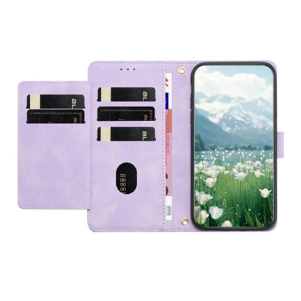 For Motorola Edge (2024) 5G Tulip Leather Case Phone Cover with 5 Card Slots Wallet
