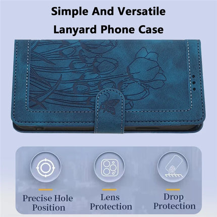 For Motorola Edge (2024) 5G Tulip Leather Case Phone Cover with 5 Card Slots Wallet