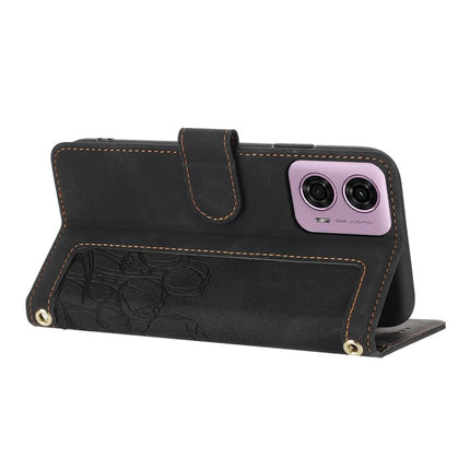 For Motorola Edge (2024) 5G Tulip Leather Case Phone Cover with 5 Card Slots Wallet