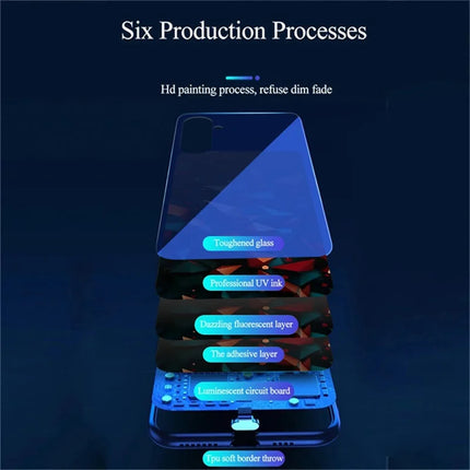 For Samsung Galaxy A26 5G Case Call Flash Series Pattern Printing Tempered Glass + TPU Combo Phone Case