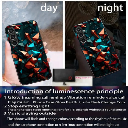 For Samsung Galaxy A26 5G Case Call Flash Series Pattern Printing Tempered Glass + TPU Combo Phone Case
