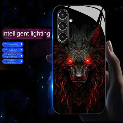 For Samsung Galaxy A26 5G Case Call Flash Series Pattern Printing Tempered Glass + TPU Combo Phone Case