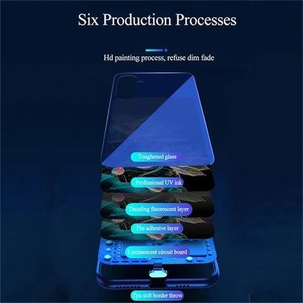 For Samsung Galaxy A26 5G Case Call Flash Series Pattern Printing Tempered Glass + TPU Combo Phone Case