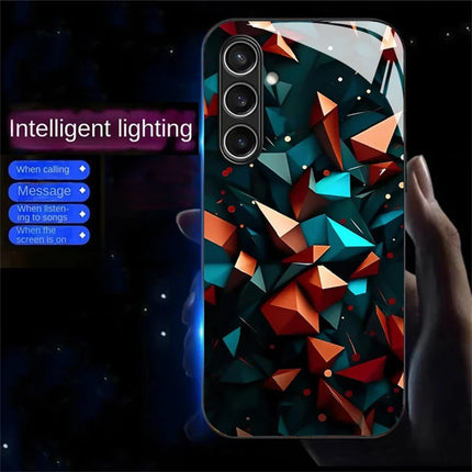 For Samsung Galaxy A36 5G Case Call Flash Series Pattern Printing Tempered Glass + TPU Combo Phone Case