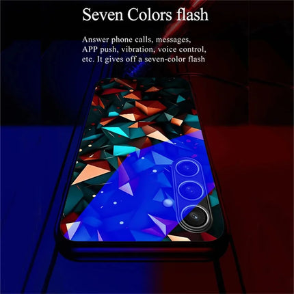 For Samsung Galaxy A36 5G Case Call Flash Series Pattern Printing Tempered Glass + TPU Combo Phone Case