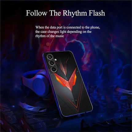 For Samsung Galaxy A36 5G Case Call Flash Series Pattern Printing Tempered Glass + TPU Combo Phone Case
