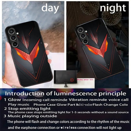 For Samsung Galaxy A36 5G Case Call Flash Series Pattern Printing Tempered Glass + TPU Combo Phone Case